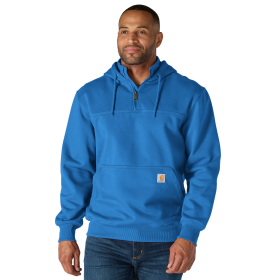 Carhartt Rain Defender Loose-Fit Heavyweight Quarter-Zip Hoodie Dark Horizon Blue