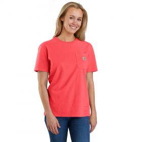 Women's Carhartt Pocket Short-Sleeve T-Shirt - Coral Glow