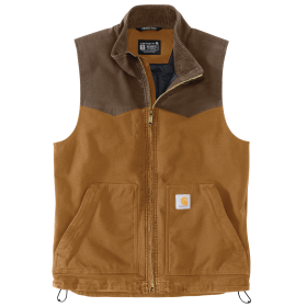 Carhartt Men's Relaxed Fit Washed Duck Fleece-Lined Hooded Vest at Amazon  Men’s Clothing store