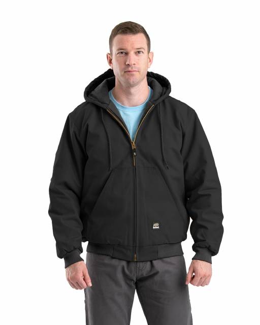 Men's Berne Heritage Quilt-Lined Hooded Jacket-Black