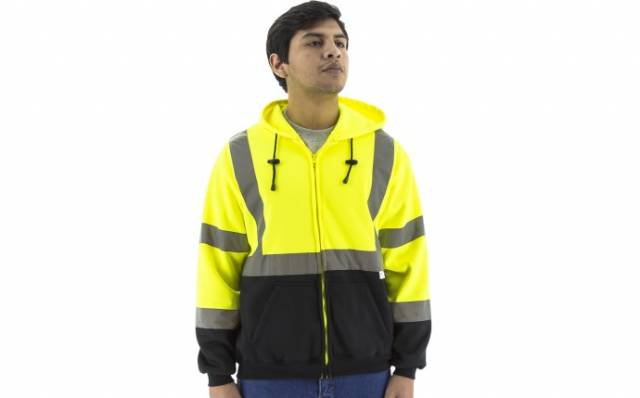 Majestic Glove Hi-Vis Zip up Sweatshirt