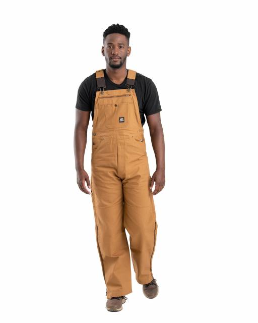 Men's Berne Original Unlined Duck Bib Overall-Brown