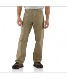 Men's Carhartt Loose-Fit Canvas Work Dungaree-Dark Khaki