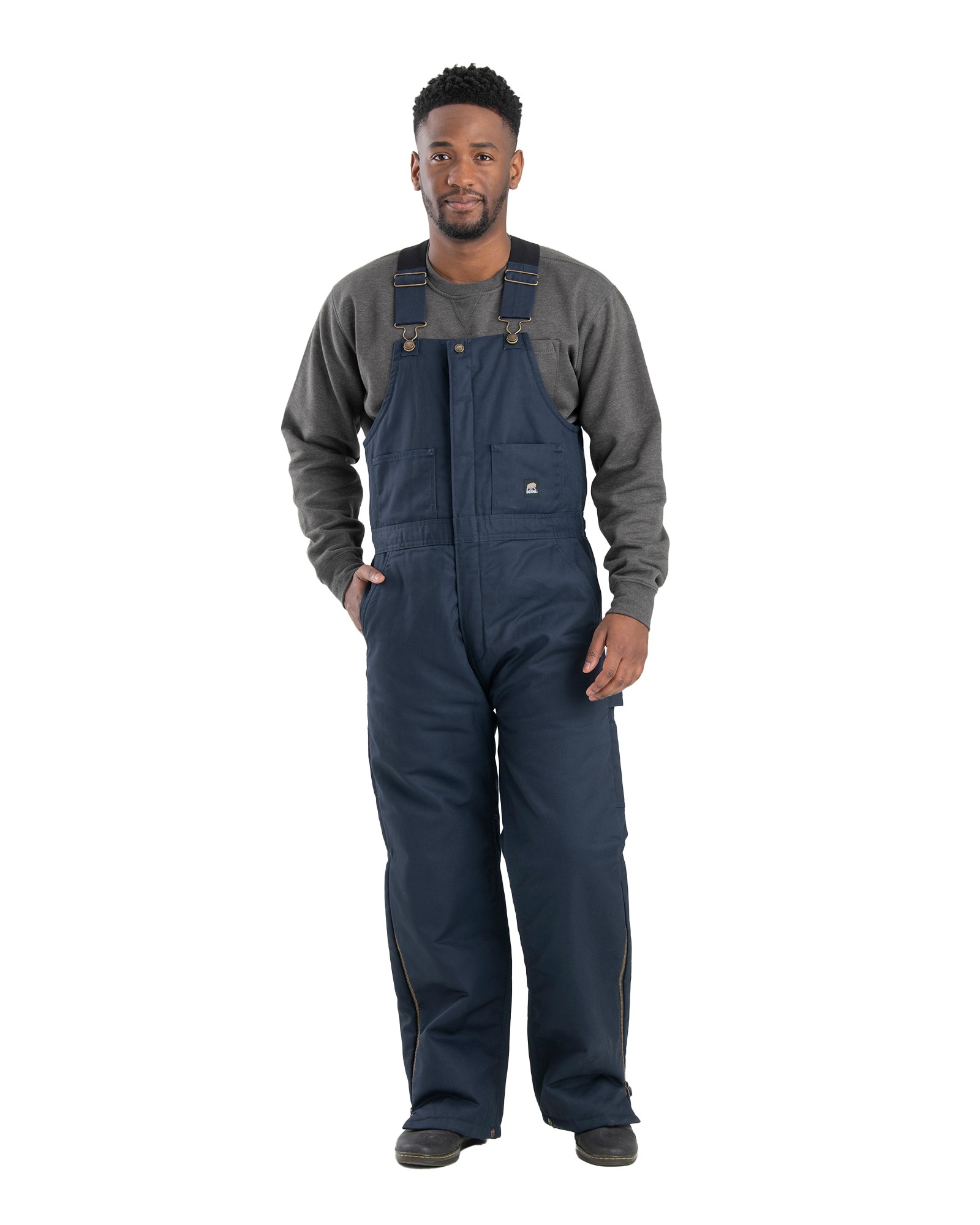 Berne Deluxe Twill Insulated Bib Overall Size S Regular (Navy)