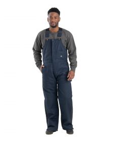 Men's Berne Deluxe Twill Insulated Bib Overall-Navy