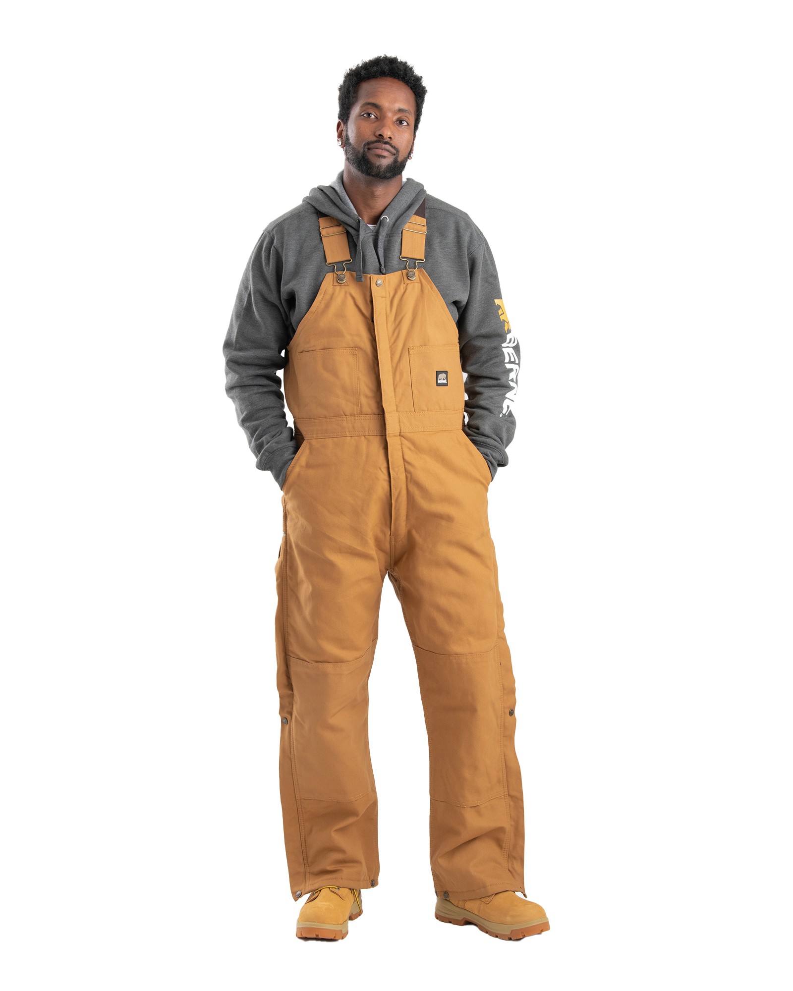 Men's Berne Heritage Insulated Bib Overall-Brown