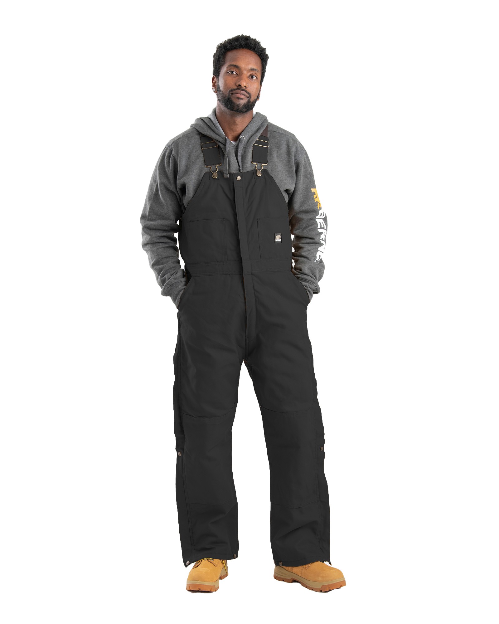 Men's Berne Heritage Insulated Bib Overall-Black