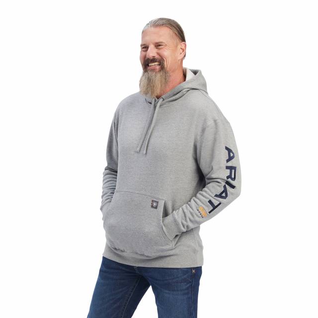 Men's Ariat Rebar Graphic Hoodie - Heather Grey