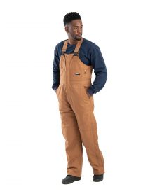 Men's Berne FR Deluxe Insulated Bib Overall-Brown