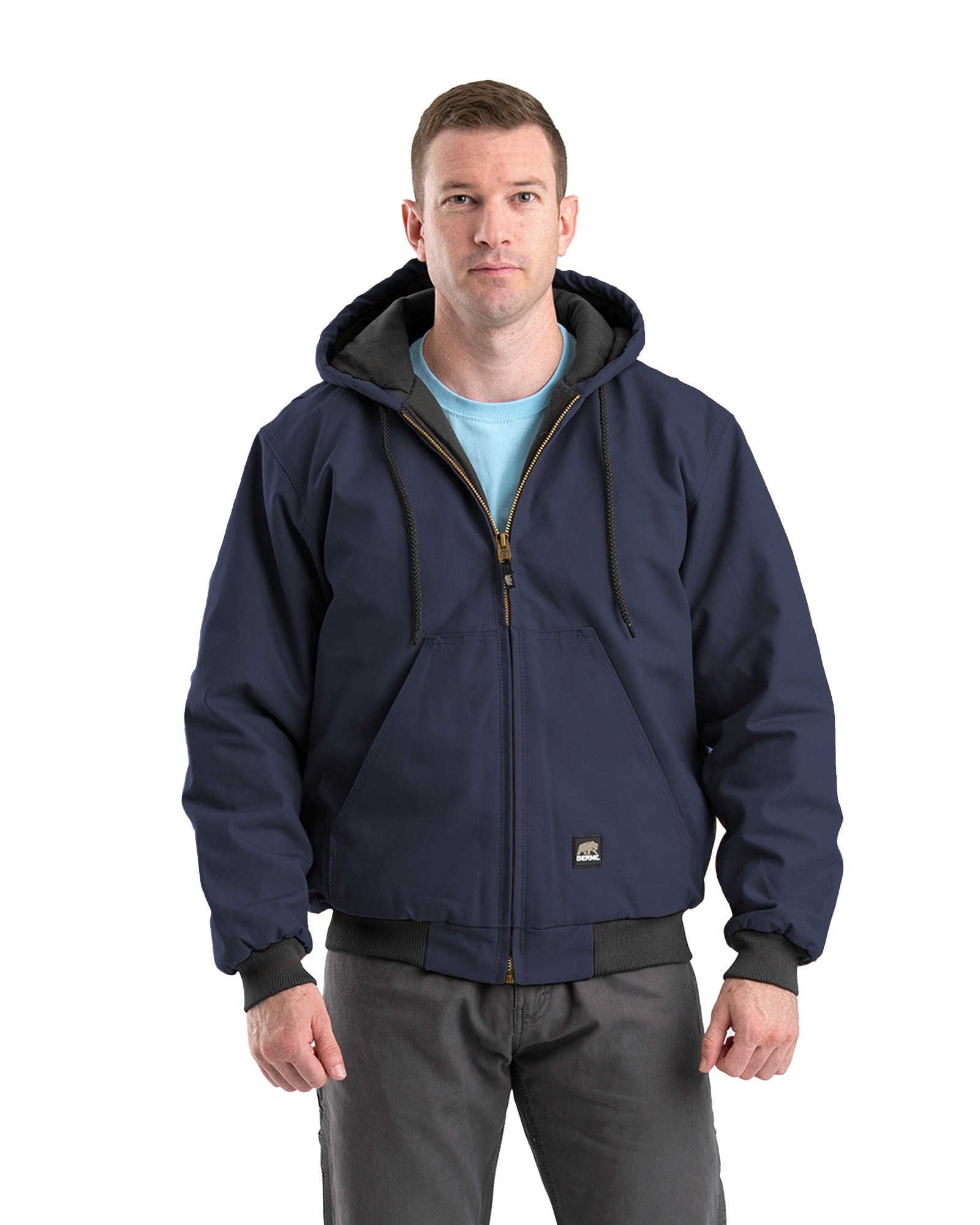 Men's Berne Original Hooded Jacket-Navy