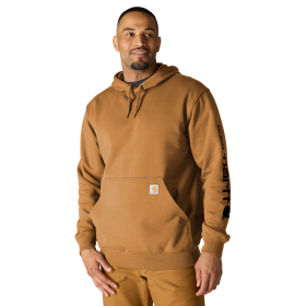 Carhartt Midweight Signature Sleeve Logo Hoodie - Brown