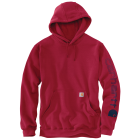 Carhartt Midweight Signature Sleeve Logo Hoodie - Industry Red