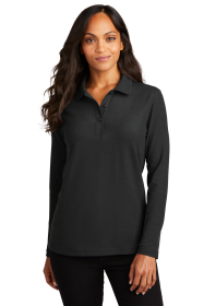 Women's Port Authority Silk Touch Long Sleeve Polo