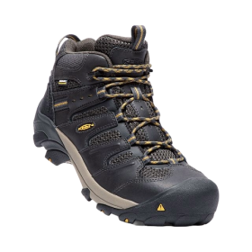 Men's KEEN Lansing Mid Waterproof Steel Toe-Raven/Tawny Olive
