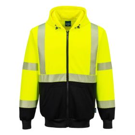Portwest Hi-Vis Contrast Segmented Tape Zipped Hoodie