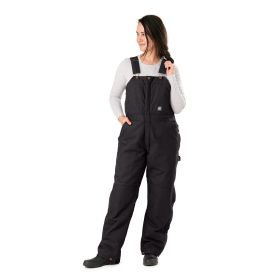 Women's Berne Softstone Duck Insulated Bib-Black