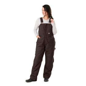Women's Berne Softstone Duck Insulated Bib-Dark Brown