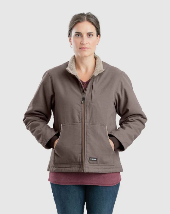 Women's Berne Sherpa Lined Soft Duck Jacket - Tuscan
