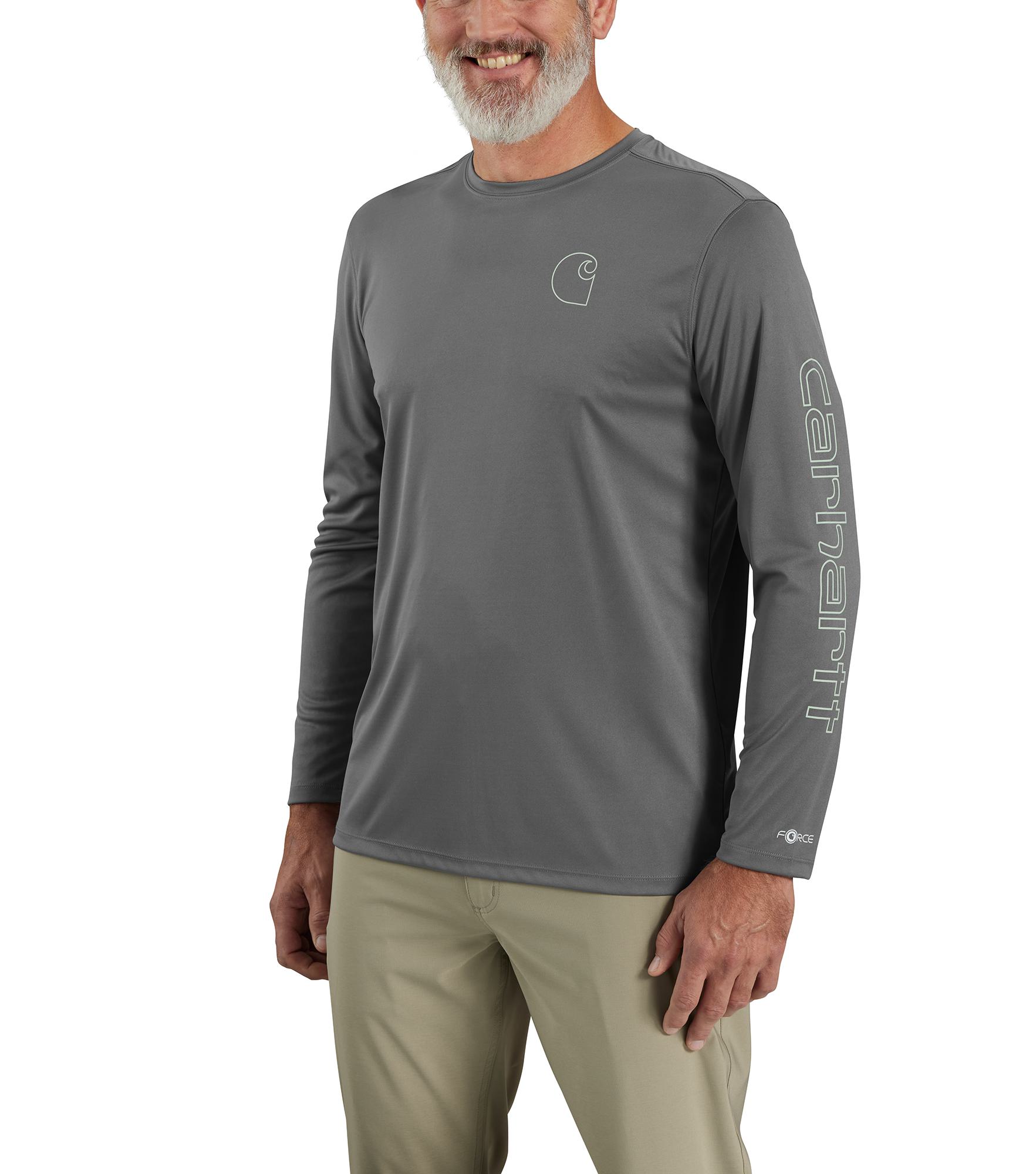 Men's Carhartt Force Sun Defender Relaxed Logo T - Steel