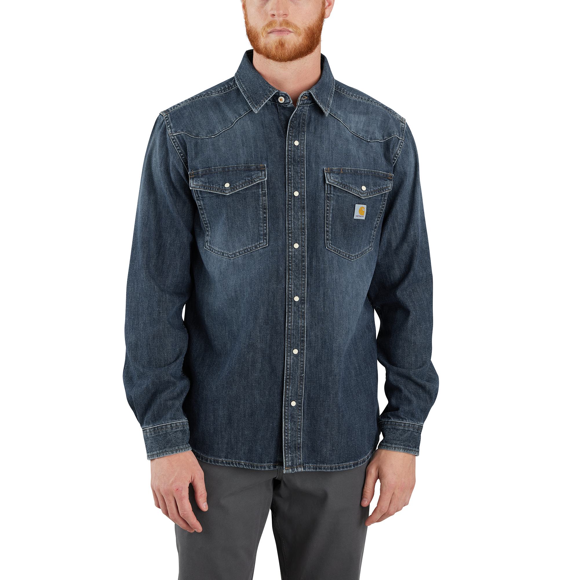 Men's Carhartt Montana Denim Relaxed Long Sleeve Shirt
