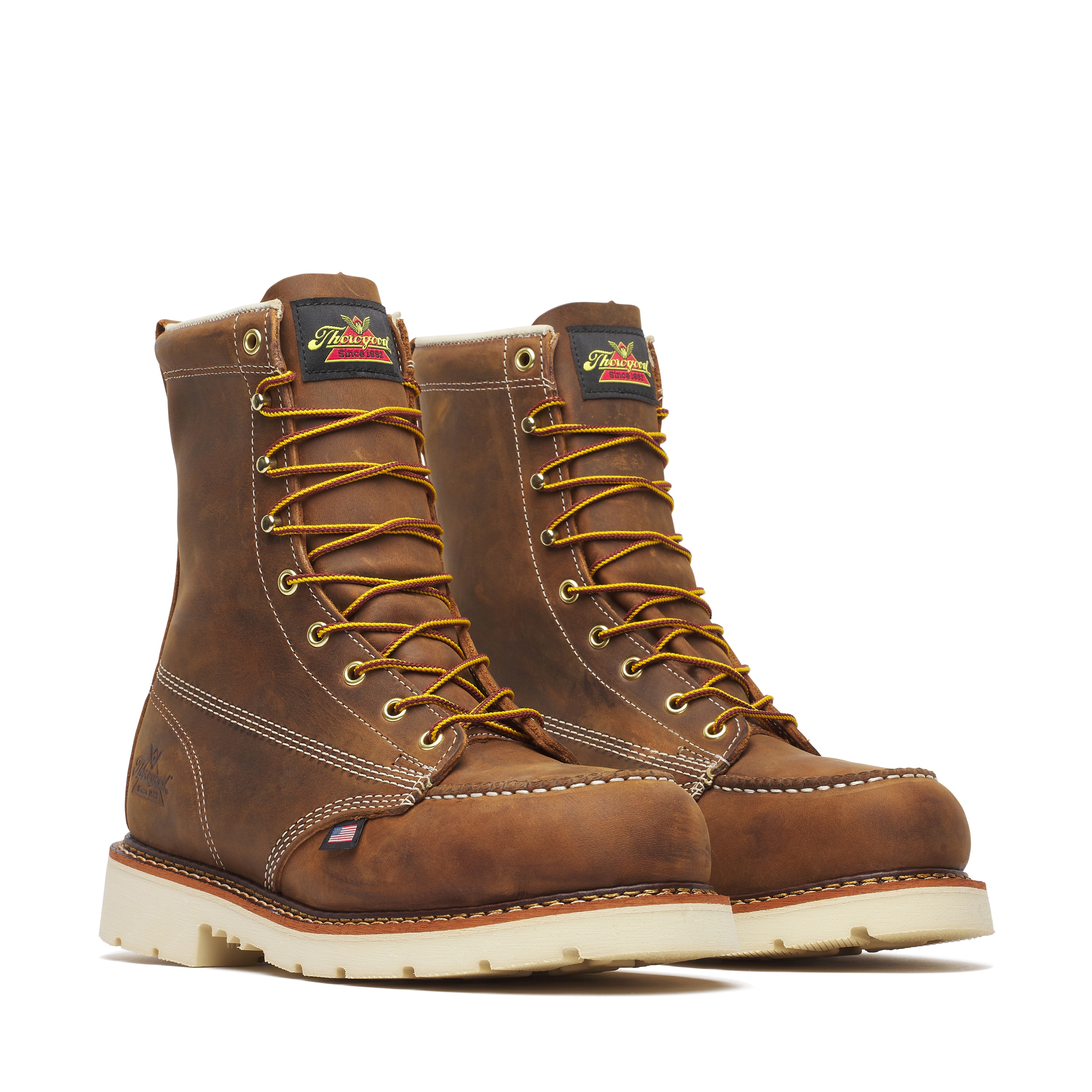 Men's Thorogood 8″ Trail Crazy Horse Safety Toe – Moc Toe Maxwear