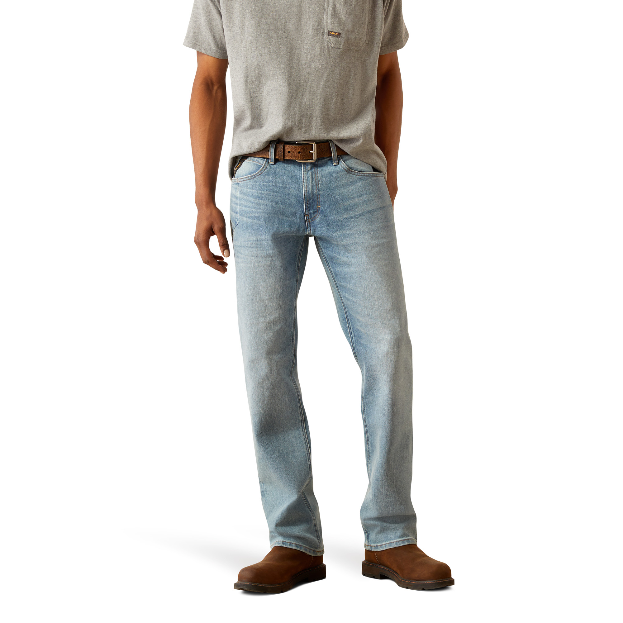 Ariat Rebar M4 Relaxed Durastretch Basic Shoreline Stackable Straight Leg Jean