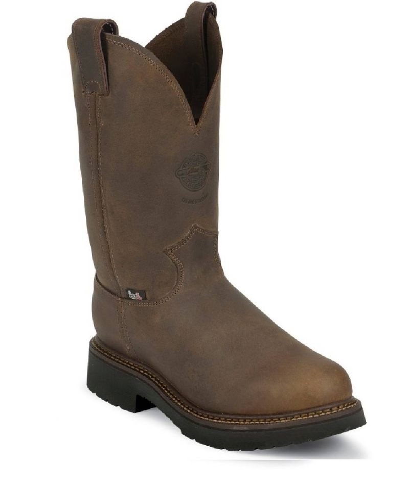Men's Justin Balusters J-Max USA Made Steel Toe Pull On