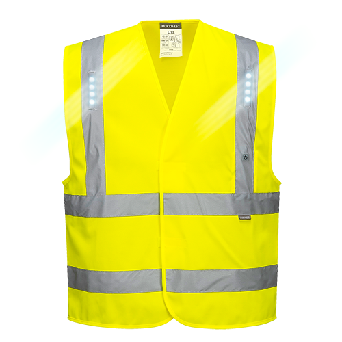 Men's Portwest Vega LED Hi-Vis Safety Vest