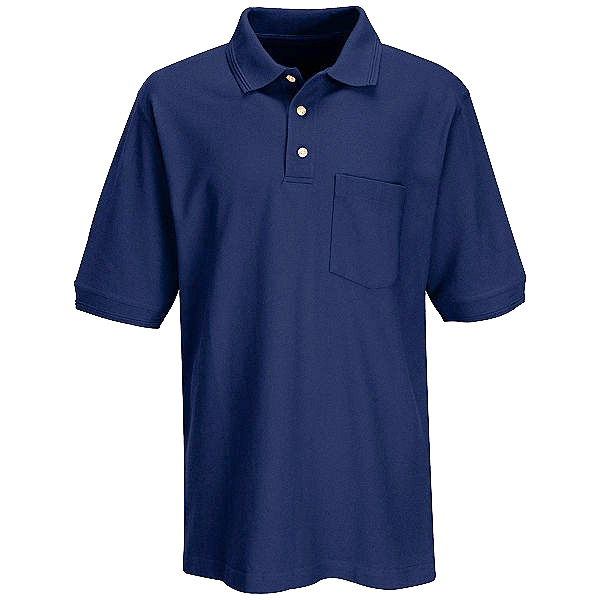 Navy blue polo shirt with pocket 2025