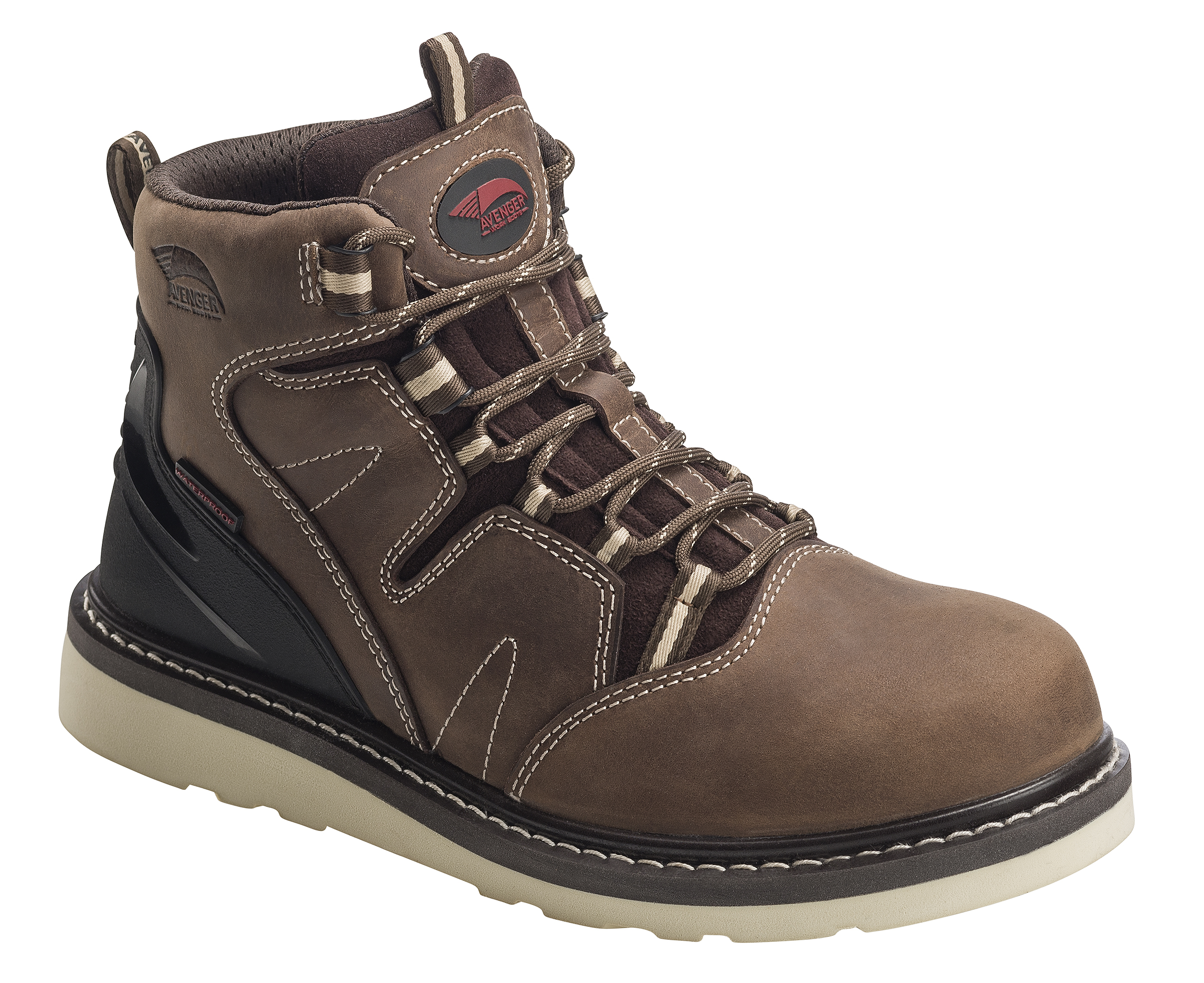 Men's Avenger 6"  Wedge Waterproof Puncture-Resistant Soft Toe-Brown