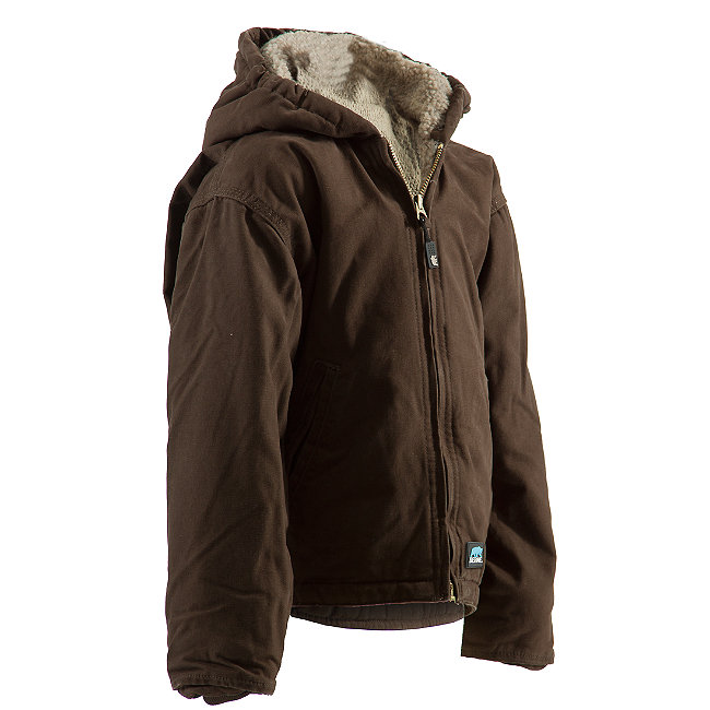 Toddler Berne Softstone Sherpa-Lined Hooded Coat-Bark