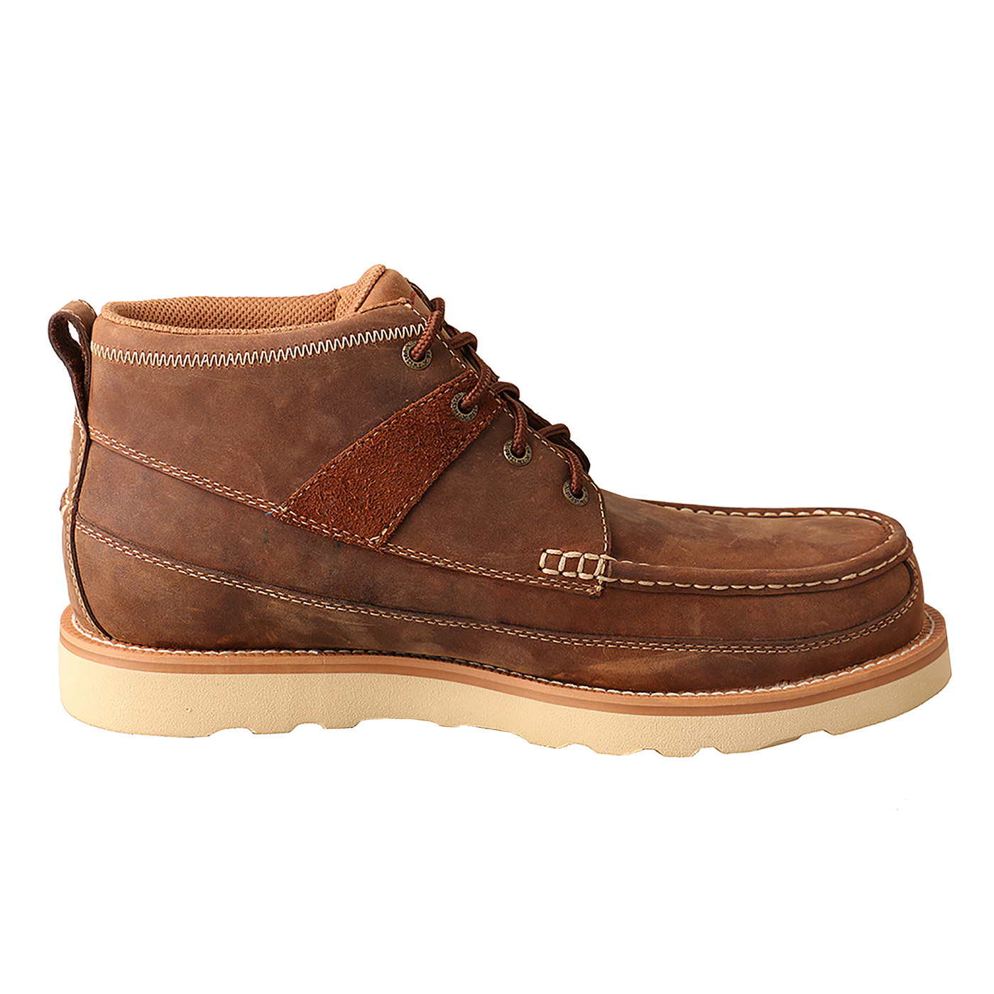 Men's Twisted X Wedge Sole Steel Toe-Oiled Saddle