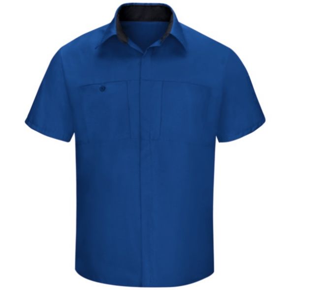 Red Kap Men's Short Sleeve Performance Plus Shop Shirt with Oilblok Technology 