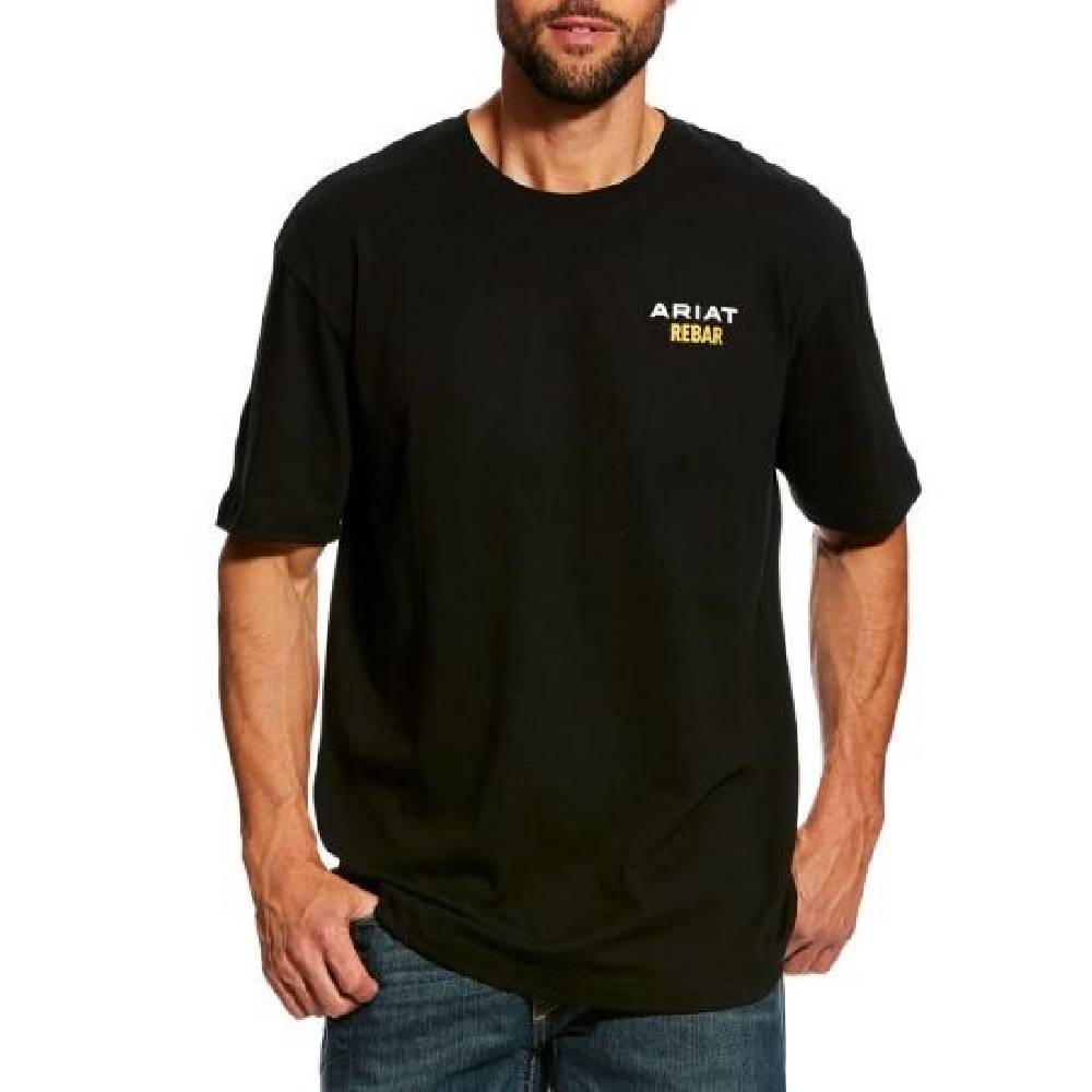 Men's Ariat Rebar CottonStrong Work T-Shirt-Black
