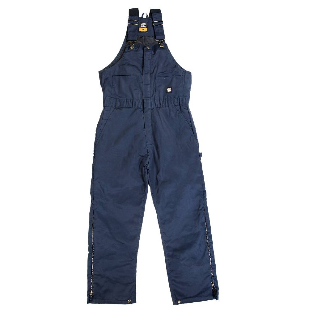 Men's Berne Deluxe Twill Insulated Bib Overall-Navy