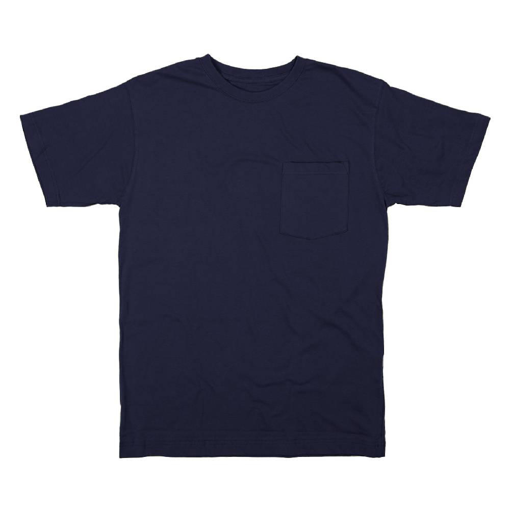 Men's Berne Heavyweight Cotton Short Sleeve Pocket Tee-Navy