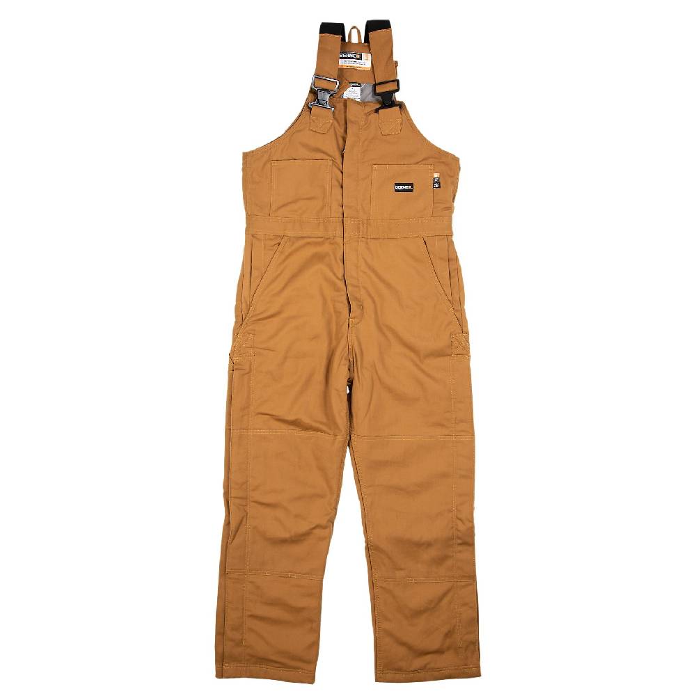 Men's Berne FR Deluxe Insulated Bib Overall-Brown
