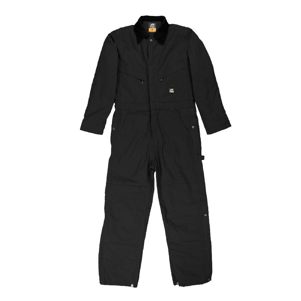 men 39 s berne deluxe duck insulated coverall black berne coverall size chart
