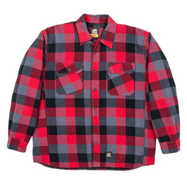 red flannel shirt jacket