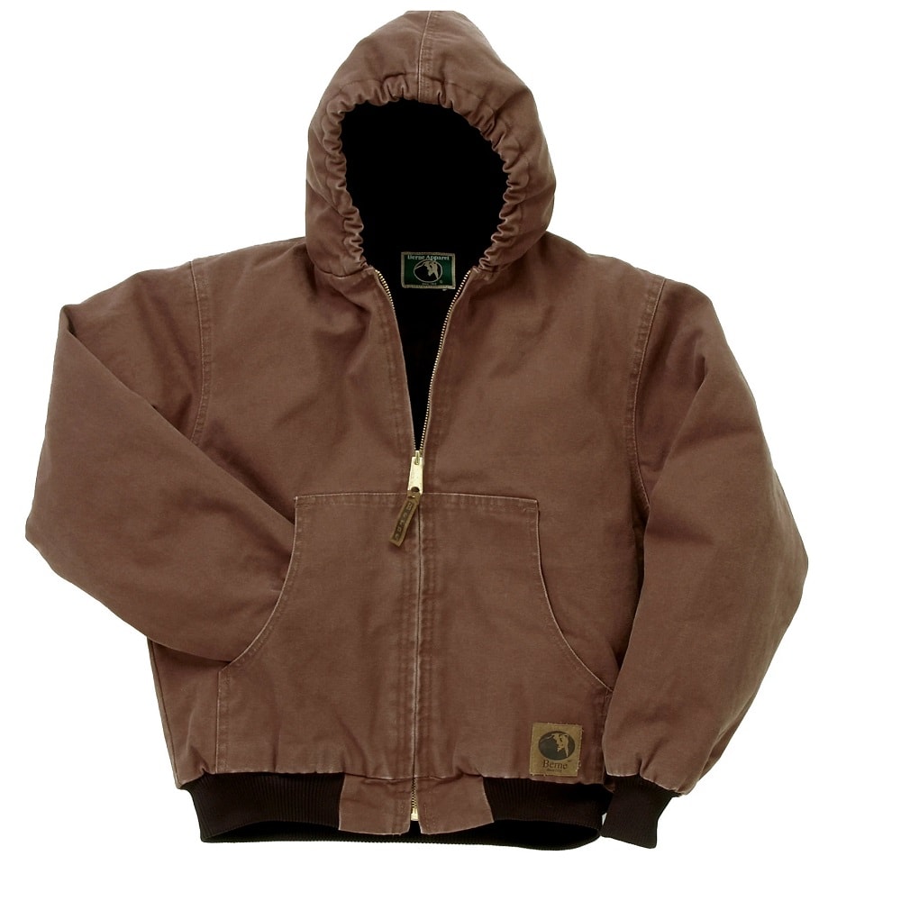 Toddler Berne Softstone Quilt-Lined Hooded Jacket-Bark