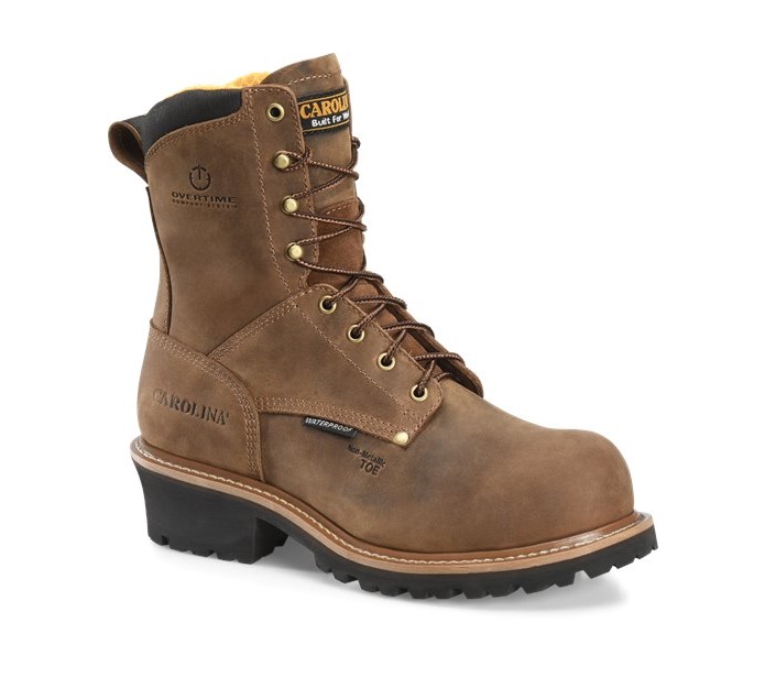 Men's Carolina Poplar 8" Waterproof Composite Toe-Brown Logger