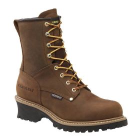 Men's Carolina Elm 8" Waterproof Steel Toe Logger- Copper