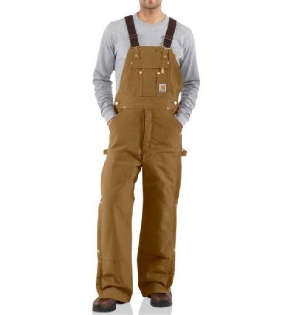 Carhartt Duck Unlined Bib Overalls (2 Colors) 30x32 Black