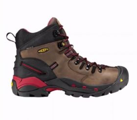 Men's KEEN Utility Pittsburgh 6" Waterproof Steel Toe-Bison/Red