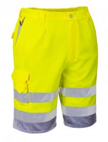Men's Portwest Hi-Vis Poly-Cotton Work Shorts