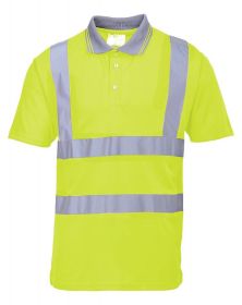 Men's Portwest Class 2 Hi-Vis Short Sleeve Performance Polo