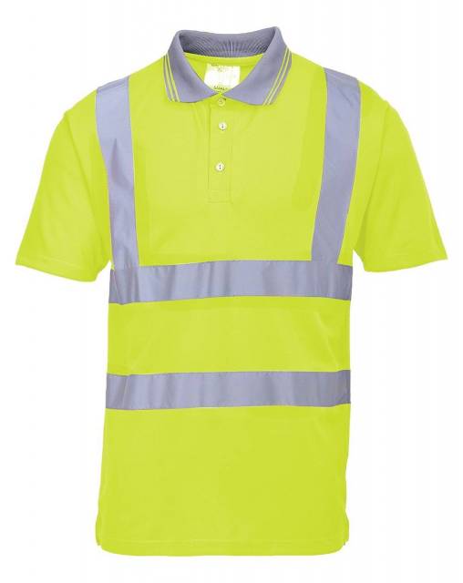 Men's Portwest Class 2 Hi-Vis Short Sleeve Performance Polo