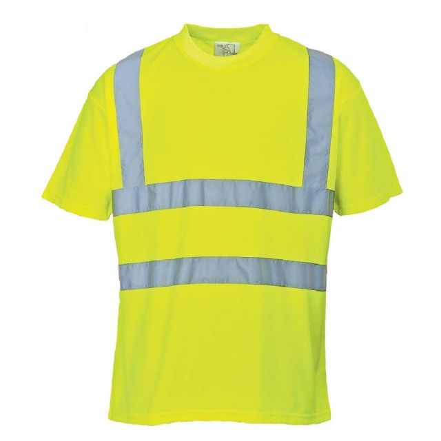 Portwest High Visibility Safety Hi Vis T Shirt Contrast Reflective Tape Class 2 