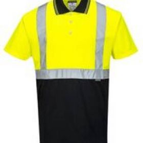 Men's Portwest Hi Vis Short Sleeve Two-Tone Polo