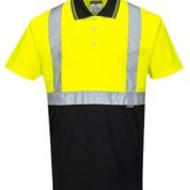 Men's Portwest Hi Vis Short Sleeve Two-Tone Polo